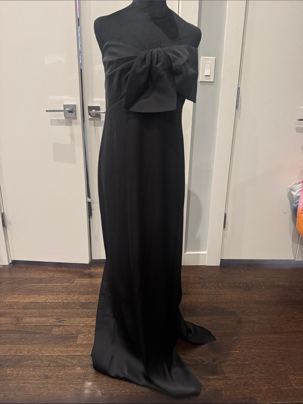 Lilly Pulitzer Strapless Black Gown with Front Bow